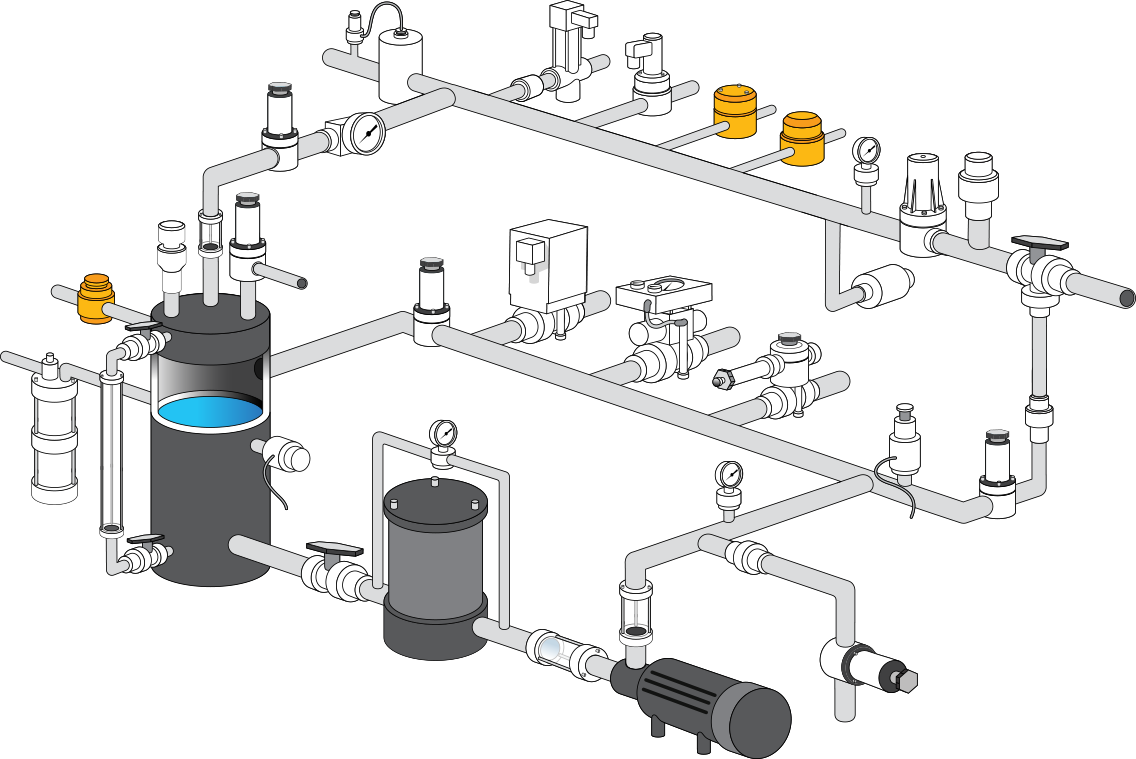 年代hut-Off & Diverter Valves Diagram