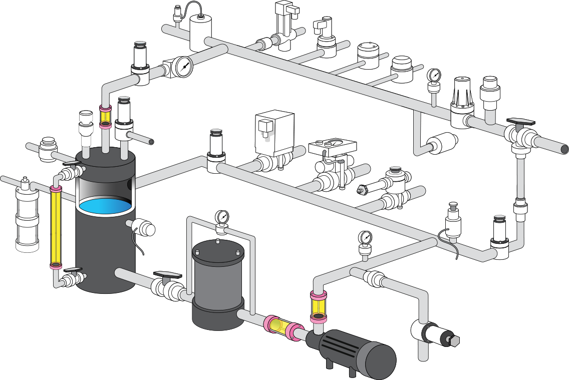 年代ight Glass & Level Indicators Diagram